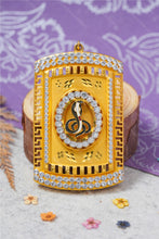 Load image into Gallery viewer, 1 Gram Gold Plated Goga Maharaj Round and Rectangle Diamond Pendant for Men