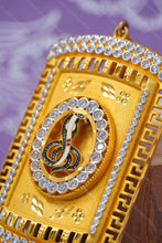 Load image into Gallery viewer, 1 Gram Gold Plated Goga Maharaj Round and Rectangle Diamond Pendant for Men