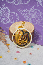 Load image into Gallery viewer, 1 Gram Gold Plated Ganpati Bappa with Om Round Pendant for Men