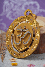 Load image into Gallery viewer, 1 Gram Gold Plated Om Pendant with Diamonds for Men