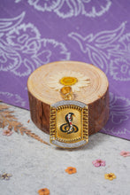 Load image into Gallery viewer, 1 Gram Gold Plated Rectangular Goga Maharaj Pendant with Diamonds for Men