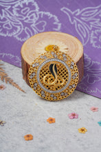 Load image into Gallery viewer, 1 Gram Gold Plated Round Goga Maharaj Pendant with Diamonds for Men