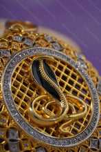 Load image into Gallery viewer, 1 Gram Gold Plated Round Goga Maharaj Pendant with Diamonds for Men