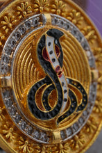 Load image into Gallery viewer, 1 Gram Gold Plated Round Goga Maharaj Pendant with Diamonds for Men