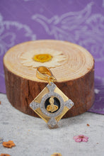 Load image into Gallery viewer, 1 Gram Gold Plated Square Goga Maharaj Pendant with Diamonds for Men