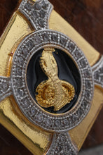 Load image into Gallery viewer, 1 Gram Gold Plated Square Goga Maharaj Pendant with Diamonds for Men