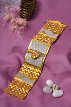 Load image into Gallery viewer, 1 Gram Gold Forming Krishna CZ Diamond Broad Design Bracelet for Men