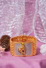 Load image into Gallery viewer, 1 Gram Gold Forming Krishna CZ Diamond Broad Design Bracelet for Men