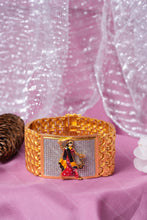 Load image into Gallery viewer, 1 Gram Gold Plated Mogal Maa Rajwadi CZ Diamond Bracelet for Men