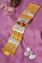 Load image into Gallery viewer, 1 Gram Gold Plated Mogal Maa Rajwadi CZ Diamond Bracelet for Men