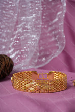 Load image into Gallery viewer, 1 Gram Gold Plated Royal Weave Diamond Bracelet for Men