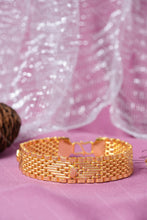 Load image into Gallery viewer, 1 Gram Gold Plated Royal Weave Diamond Bracelet for Men
