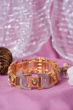 Load image into Gallery viewer, 1 Gram Gold Plated Emperor Lion Diamond Bracelet for Men