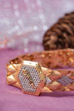 Load image into Gallery viewer, 1 Gram Gold Plated Jaguar Hexa Royal Design Diamond Bracelet for Men