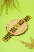 Load image into Gallery viewer, 1 Gram Gold Plated 5 Line Rudraksha Goga Maharaj Bracelet for Men