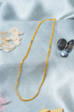 Load image into Gallery viewer, 1 Gram Gold Plated Classic Shine Double Line Chain with Silver Bead Accents