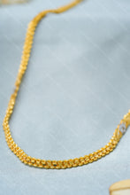 Load image into Gallery viewer, 1 Gram Gold Plated Classic Shine Double Line Chain with Silver Bead Accents