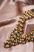 Load image into Gallery viewer, 1 Gram Gold Forming 5-Line Rudraksha Mala with Om Namah Shivay Trishul Damru Pendant for Men