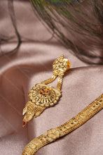 Load image into Gallery viewer, 1 Gram Gold Plated Radiant Charm Necklace and Earrings Set for Women