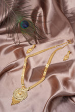Load image into Gallery viewer, 1 Gram Gold Plated Traditional Motif Necklace and Earrings Set for Women