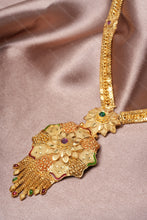 Load image into Gallery viewer, 1 Gram Gold Plated Traditional Leaf Design Necklace and Earrings Set