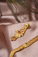 Load image into Gallery viewer, 1 Gram Gold Plated Traditional Leaf Design Necklace and Earrings Set