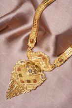 Load image into Gallery viewer, 1 Gram Gold Plated Traditional Temple Necklace and Earrings Set for Women