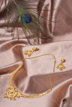 Load image into Gallery viewer, 1 Gram Gold Plated Rajsi Haar Traditional Necklace and Earring Set for Women