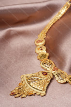 Load image into Gallery viewer, 1 Gram Gold Plated Luxury Bridal Necklace set and Earrings for Women