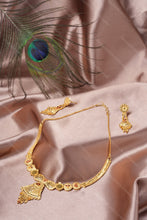 Load image into Gallery viewer, 1 Gram Gold Plated Artistic Floral Design Necklace set and Earrings for Women