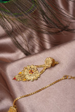 Load image into Gallery viewer, 1 Gram Gold Plated Traditional-Contemporary Necklace and Earrings Set for Women