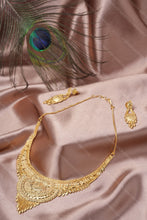 Load image into Gallery viewer, 1 Gram Gold Coated Bridal Necklace and Earrings Set for Women