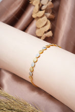 Load image into Gallery viewer, 1 Gram Gold Plated Dual Tone Floral Link Bracelet for Ladies