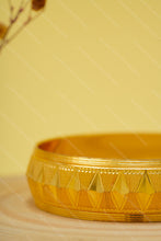 Load image into Gallery viewer, 1 Gram Gold Plated Heavy Geometric Design Kada for Men