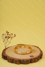 Load image into Gallery viewer, 1 Gram Gold Plated Intricate Design and Silver Tone Dual-Tone Finish Kada for Men