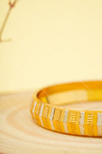 Load image into Gallery viewer, 1 Gram Gold Plated Dual-Tone Silver Lining Dot Kada for Men