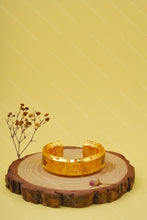 Load image into Gallery viewer, 1 Gram Gold Plated Morpinchh (Peacock), Gau Mata & Krishna Symbol Bharwadi Kada for Men