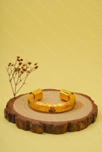 Load image into Gallery viewer, 1 Gram Gold Plated Krishna Kada with Morpinchh & Machhli Design Kada For Men