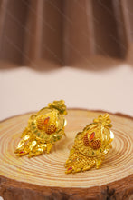 Load image into Gallery viewer, 1 Gram Gold Plated Traditional Floral Design Earrings for Women
