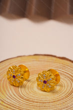 Load image into Gallery viewer, 1 Gram Gold Plated Floral Stud Earrings for Women