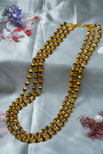 Load image into Gallery viewer, 1 Gram Gold Plated Handcrafted 3-Line Rudraksha Mala for Men