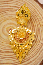 Load image into Gallery viewer, 1 Gram Gold Plated Antique Floral Fringe Drop Earrings for Women