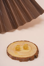 Load image into Gallery viewer, 1 Gram Gold Plated Radiant Stud Earrings with Colorful Stones for Women