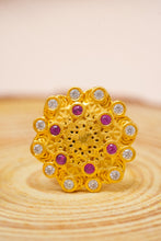 Load image into Gallery viewer, 1 Gram Gold Plated Radiant Stud Earrings with Colorful Stones for Women