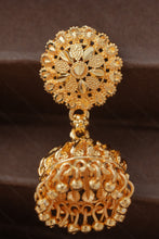 Load image into Gallery viewer, 1 Gram Gold Plated Traditional Jhumka Earrings for Women
