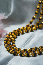 Load image into Gallery viewer, 1 Gram Gold Plated Handcrafted 3-Line Rudraksha Mala for Men