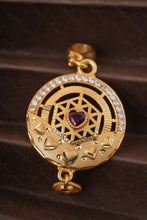 Load image into Gallery viewer, 1 Gram Gold Plated Heart Chakra Design Earrings with Pendant Set for Women