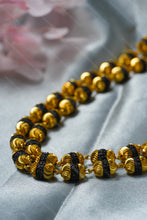 Load image into Gallery viewer, 1 Gram Gold Plated Handcrafted 2-Line Rudraksha Mala for Men