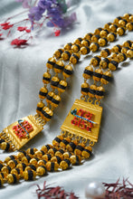 Load image into Gallery viewer, 1 Gram Gold Plated Handcrafted Jay Thakar 5-Line Rudraksha Mala for Men