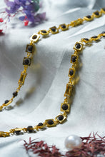 Load image into Gallery viewer, 1 Gram Gold Plated Square Link Rudraksha Mala with Diamond Accents for Men